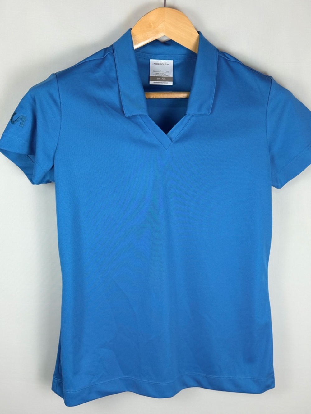 Nike Golf Dri-FIT Polo Top Blue Turquoise Short Sleeve Women’s Small Athletic